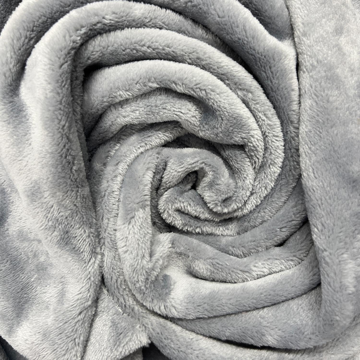 Crs Fur Fabrics Grey Plush Cuddle Fleece Fabric Material Dark 1/2Mtr