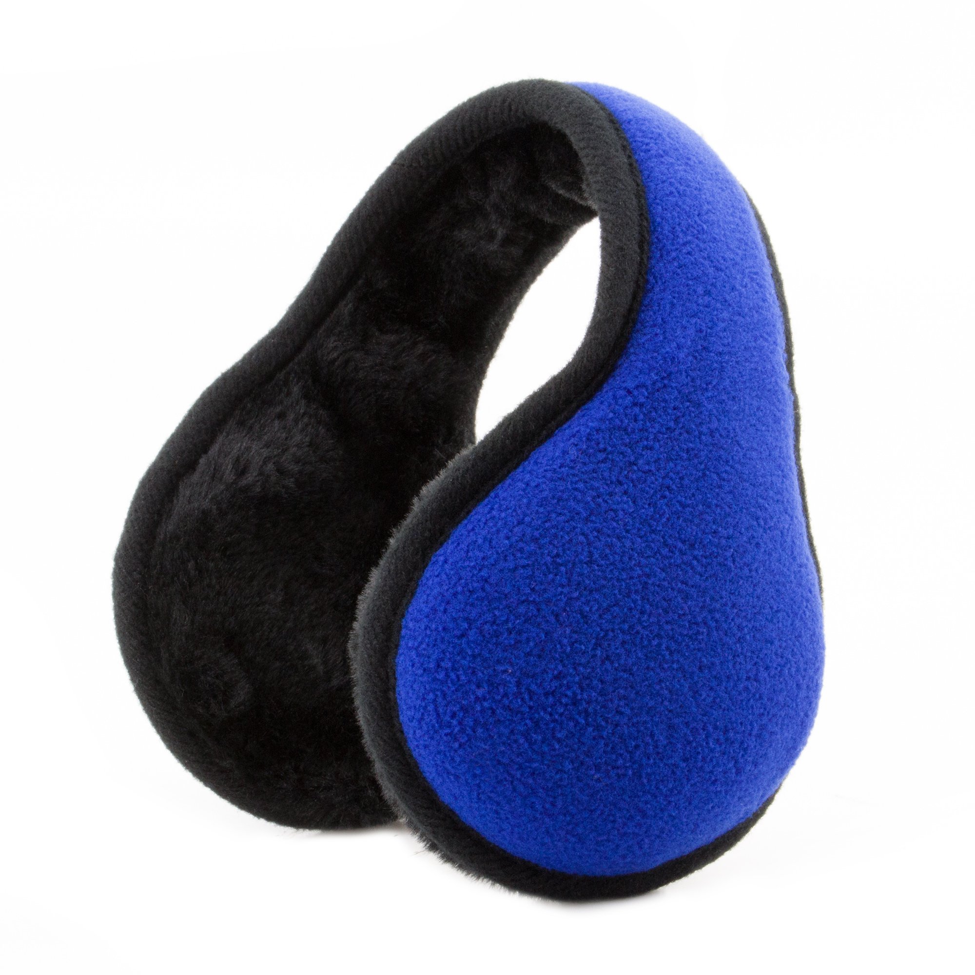 Metog Girls' Winter Foldable Polar Fleece Earmuffs Black
