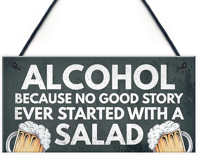 RED OCEAN Vodka Gin Beer Gifts Funny Alcohol Sign Man Cave Home Bar Pub Garden Hanging Plaque