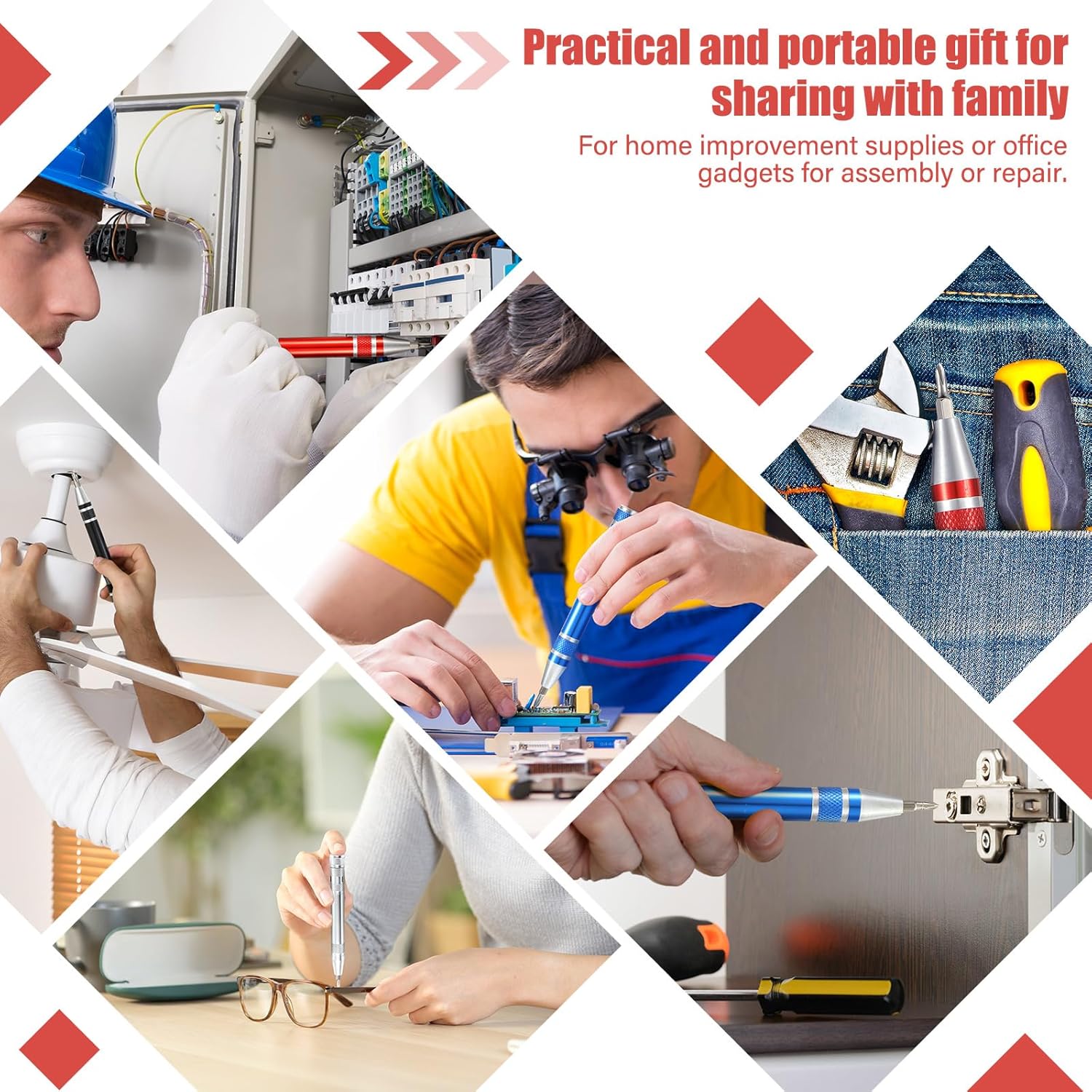 Mudder Pen Screwdriver Gifts Multitool Handy Tool 8 in 1 Magnetic Pocket Screwdriver Precision Function for Mini Gadgets(36 Pieces)