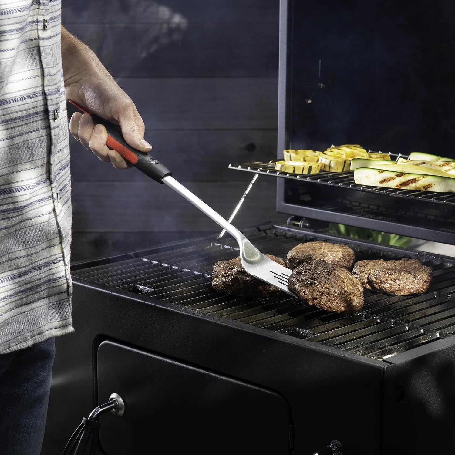 3-Piece Professional BBQ Accessories Set, Stainless Steel - Essential Grilling Tools Kit for Barbecue, Outdoor Cooking
