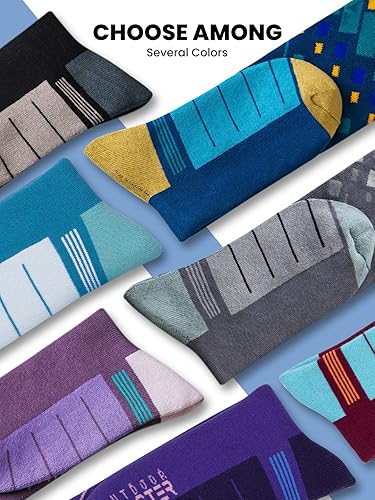 Miniatura 6 de OutdoorMaster Calcetines de esquí unisex, calcetines de esquí y snowboard para hombres y mujeres con diseño sobre la pantorrillapuño antideslizante