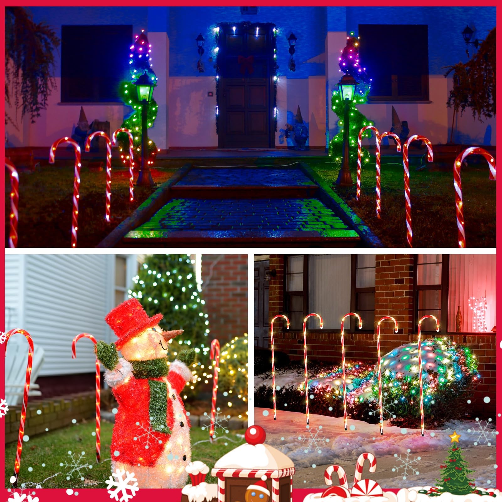 Set Di 12 Luci Solari Natalizie A Forma Di Bastoncino Di Zucchero Luci Solari Impermeabili Per Vialetti Decorazioni Natalizie Luci Natalizie A Palo 98983122