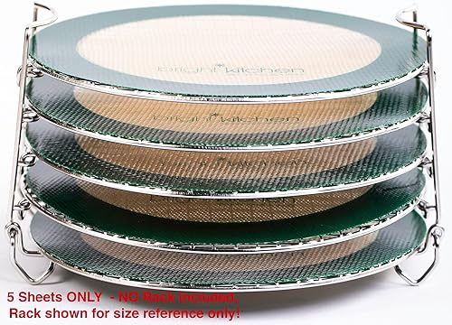 Miniatura 2 de 5 hojas deshidratantes compatibles con el deshidratador Ninja Foodi – 8 pulgadas de secado antiadherente de hierbas chips de cuero de frutas Jerky