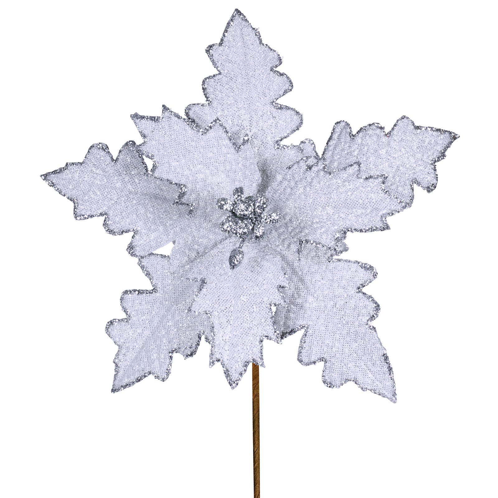 Artificial White Poinsettia Plants Decor For You