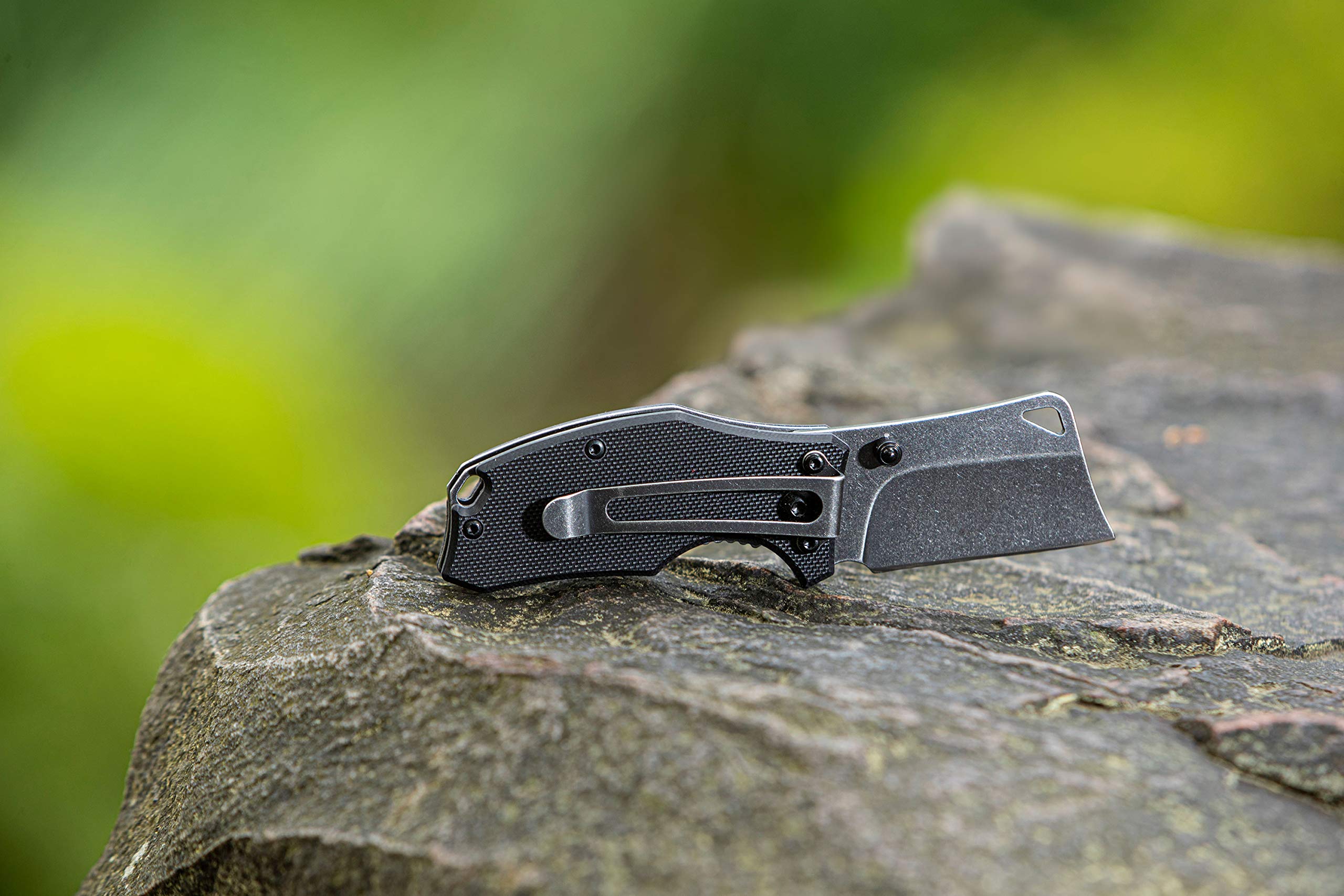 Smith's Lil Choncho Folder 2.2 Cleaver Blade G-10 Handle, Black, 2.2 in (51126)