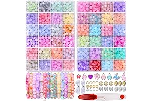 Dishio Glass Beads for Jewelry Making: 1700 Vibrant Crystals in 48 Hues
