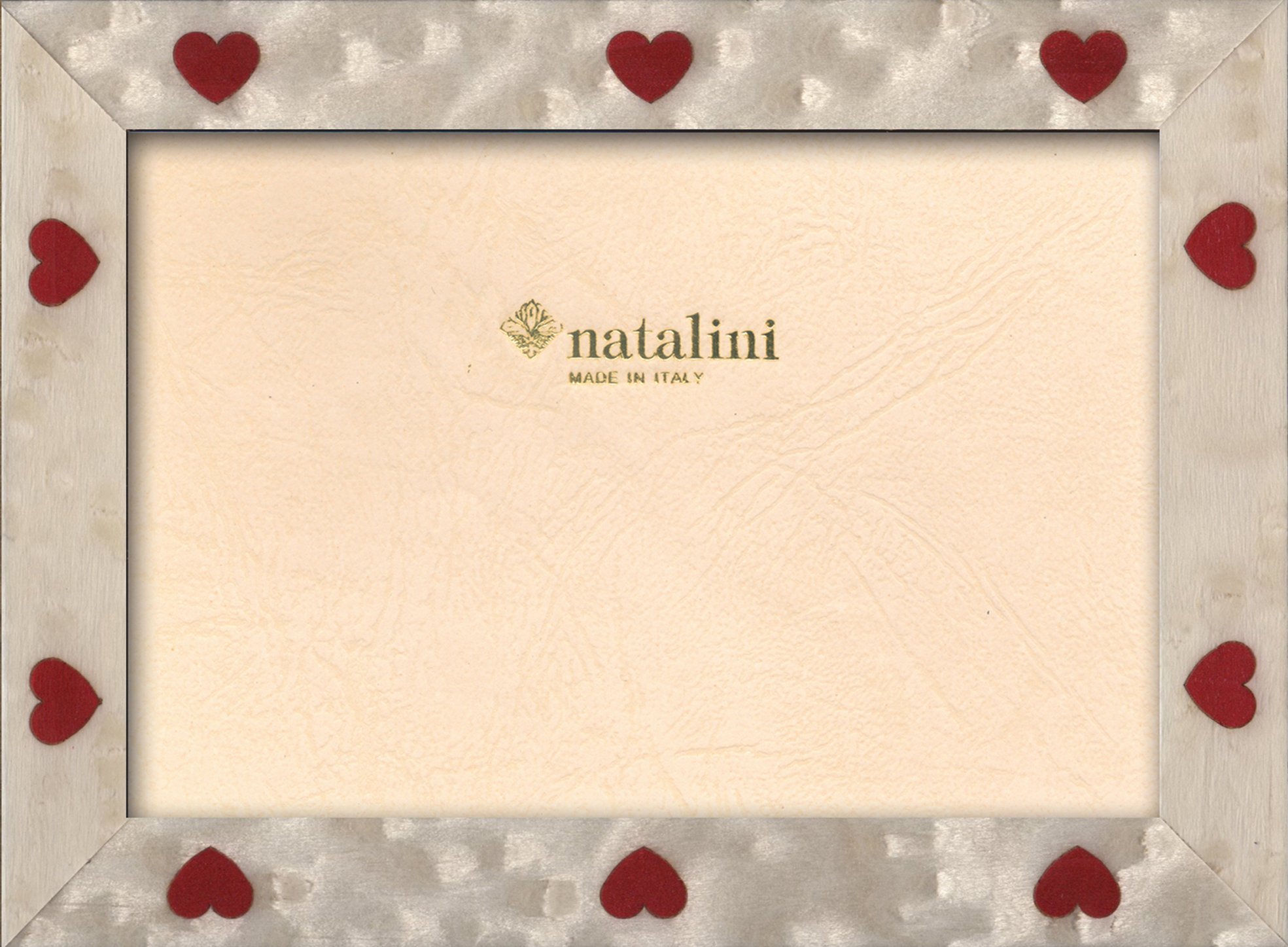 NataliniMarquetry Photo Frame Made in Italy, Tulipwood, White, 4"X 6"