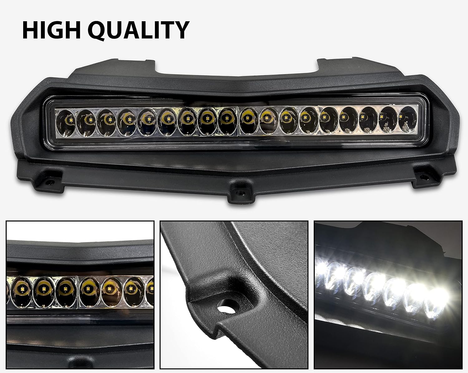 LED Hood Scoop Light for Yamaha RMAX 1000, Front Auxiliary Daytime Running Accent Light for Wolverine RMAX2 1000 / RMAX4 1000 2021-2025 Accessories (1PCS)