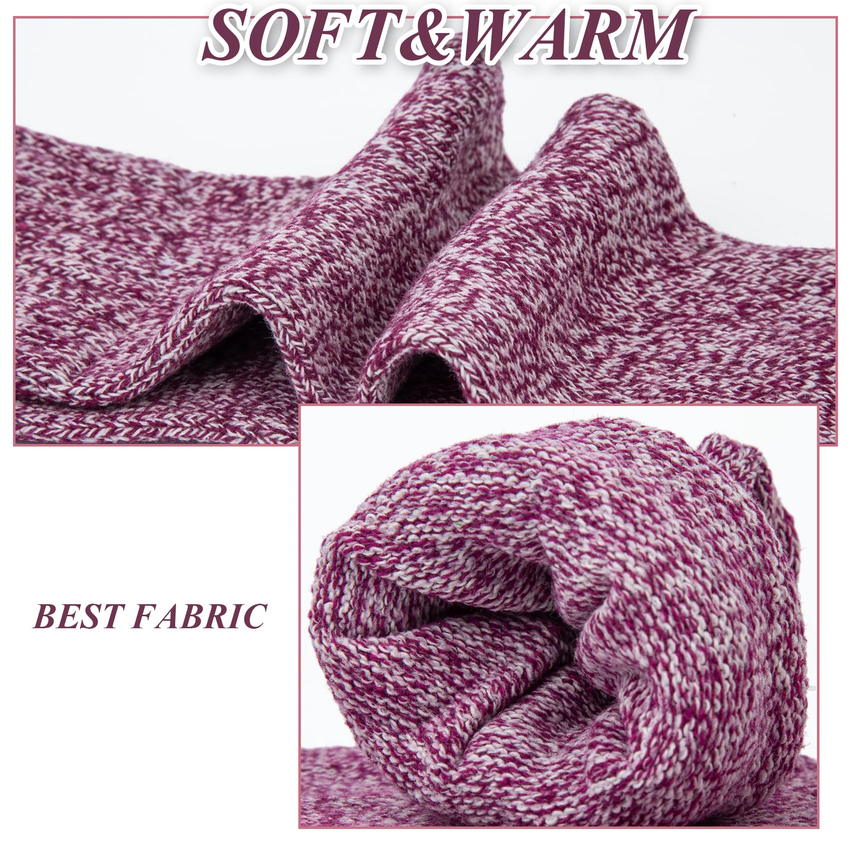 Chalier Finery 5 Paia Calze Invernali di Lana da Donna, Calzini Termiche Spesse da Donna, Calze Caldo Cotone Donna, Regalo di Natale per il Compleanno da Donna