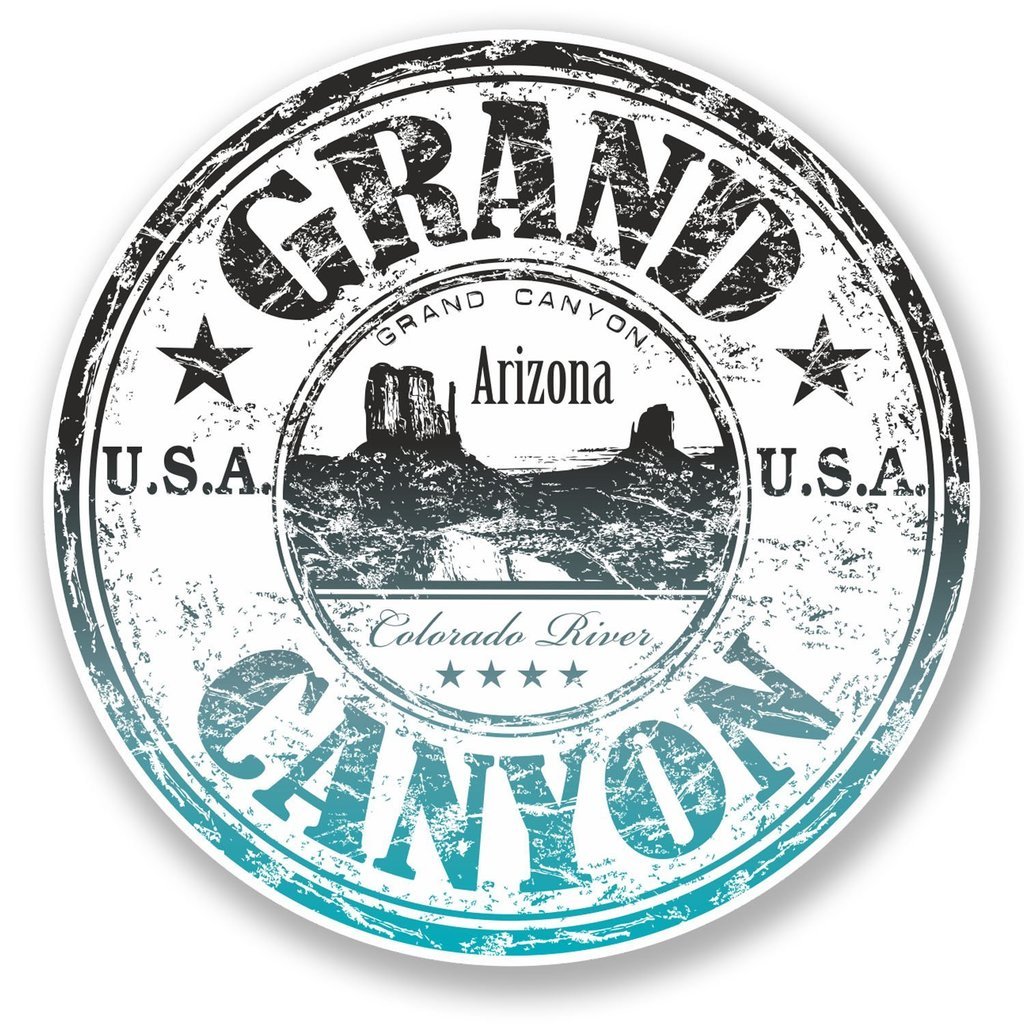 Destinationvinyl Multi 2 X 10Cm/100Mm Grand Canyon Arizona Usa Window Cling Sticker Car Van Campervan Glass #6518