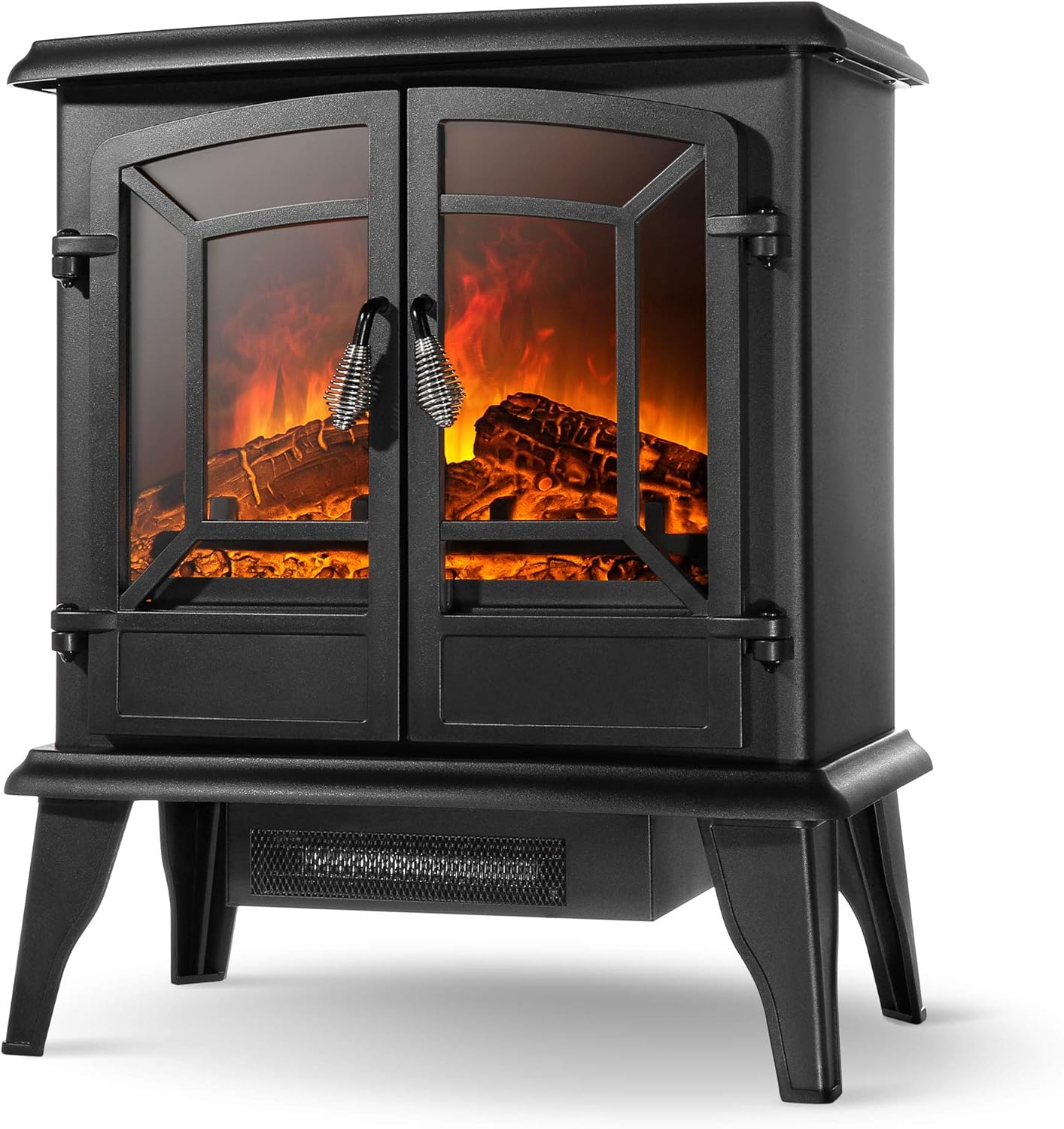 Buy Della 20 Freestanding Portable Electric Fireplace Stove Heater Infrared Quartz Heat Log Flame Realistic Flame Effect 1400w Csa Certified Overheating Safety Protection Black Online In Turkey B07k6wrfr8