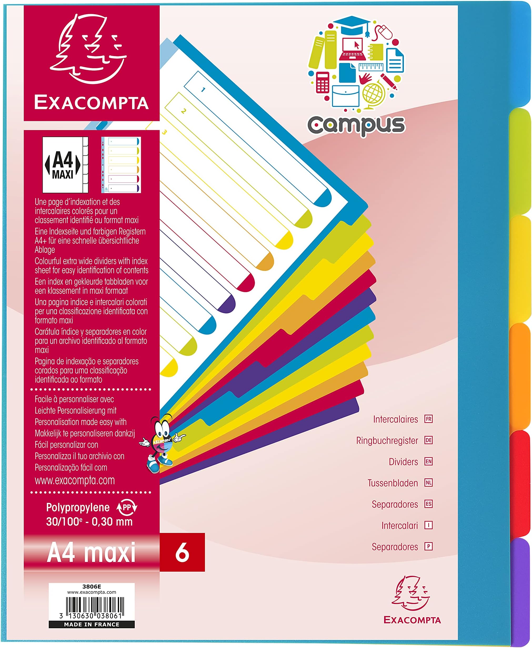 Separatori Per Raccoltori StarPLAST - Confezione Da 12 Colorati Per Scuola E Ufficio | Organizzazione Documenti