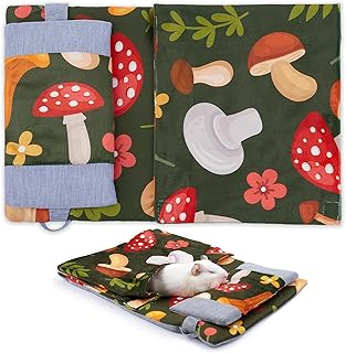 Guinea Pig Bed, Absorbent Guinea Pig Bedding with a Pillow, Soft Guinea Pig Peds Waterproof Bottom, Washable and Warm Rabbit Bed for Guinea Pig, Chinchilla, Bunny, Squirrel, Hamster