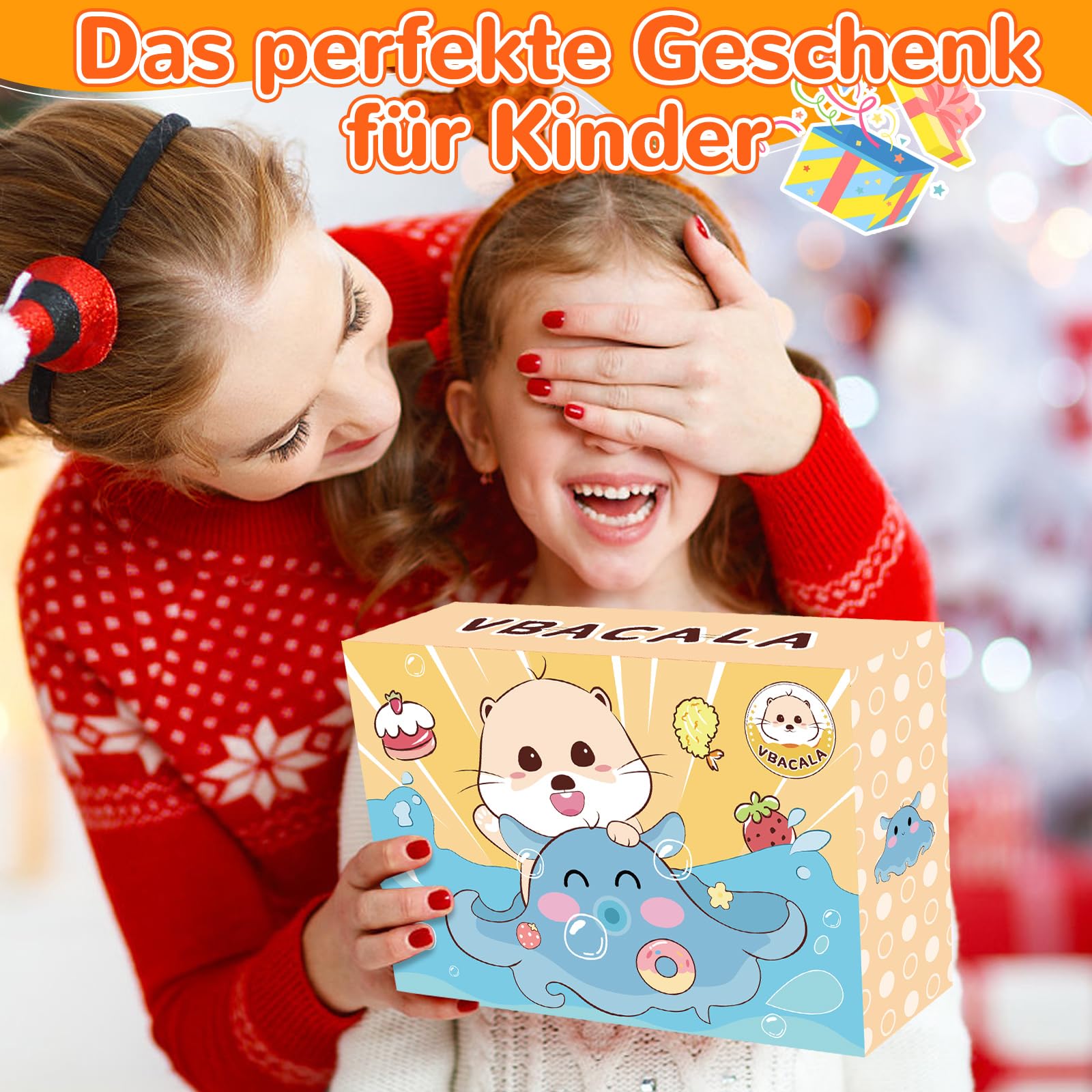 VBACALA 3-in-1 Knete Set Kinder 51 Stück, Knetmaschine für Eiscreme, Nudeln & Burger, mit 12 Dosen Knetmasse, Knetspielzeug mit Formen & Zubehör, Kreatives Geschenk für Kinder ab 3 Jahren
