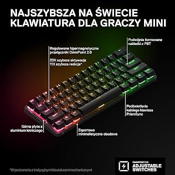 SteelSeries Apex Pro Mini - hipermagnetyczna bezprzewodowa