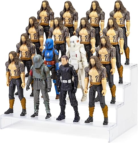 Star Was Black Series - Soporte para figuras de 6 pulgadas para exhibición, estante de figuras de acción con clavijas flexibles para organizador de