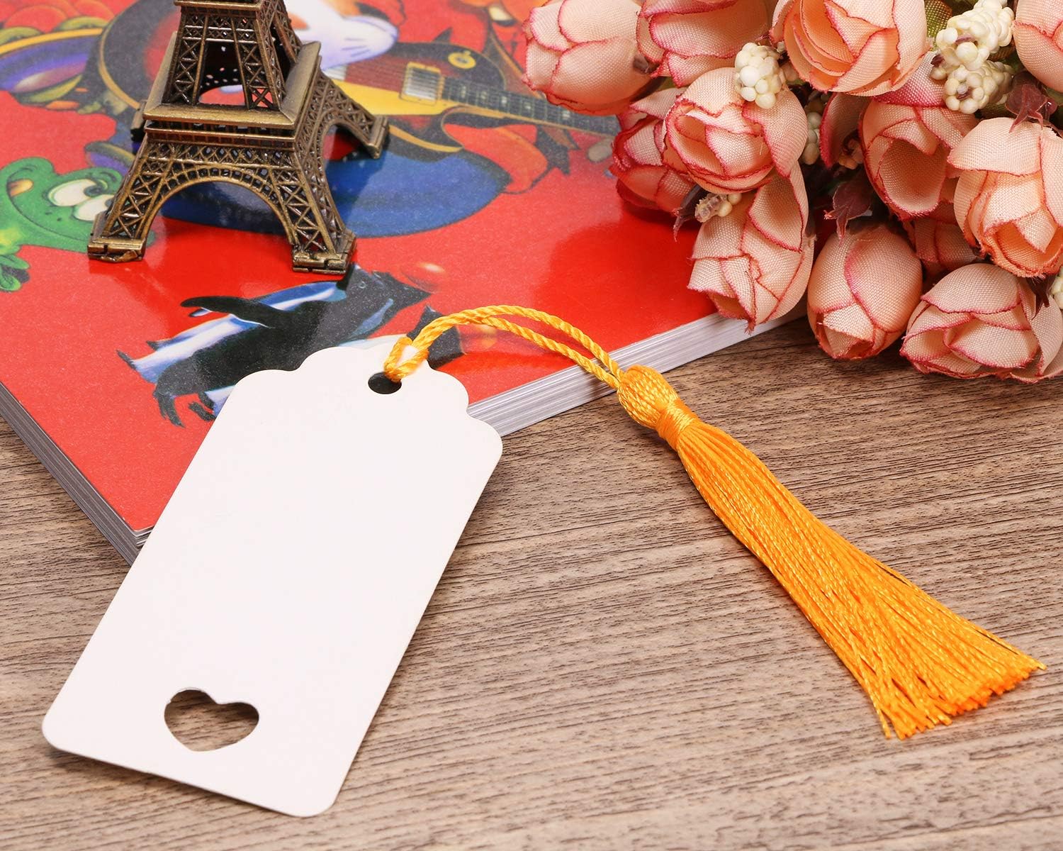 Tupalizy Mini Silky Handmade Soft Flossy Bookmark Tassels with Cord Loop for Keychain Earring Jewelry Making, Souvenir, Graduation, Clothing Sewing, Gift Tag DIY Craft Projects, 20PCS (Royal Gold) thumbnail