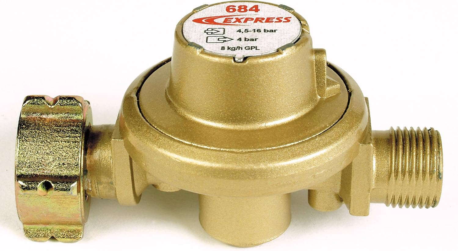 Express 684 Fixed Regulator 4 Bar Outlet 3/8th Left-Accessory Welding Lamp-Roofer-Sealing Torch - Spare Parts