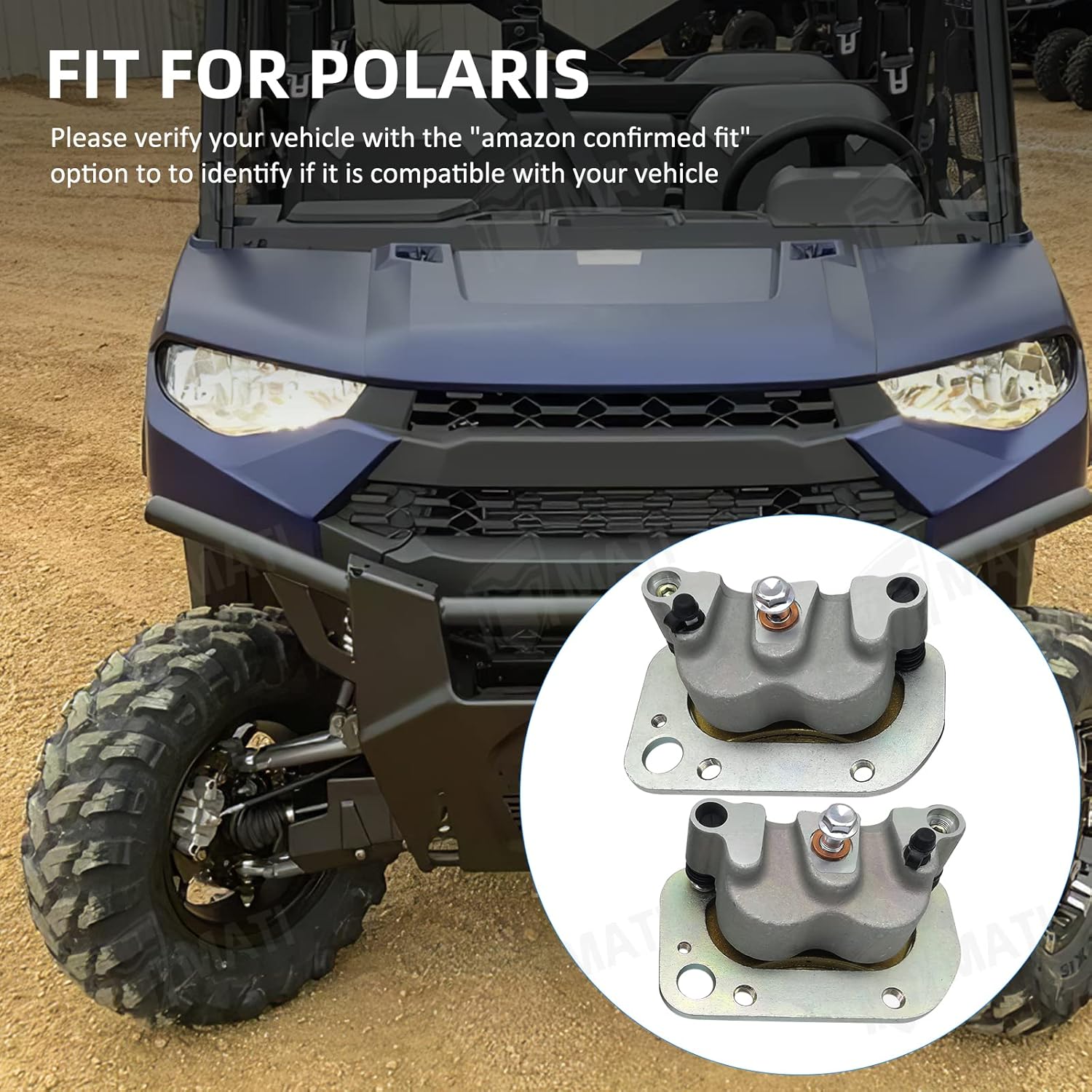 M MATI Front Left Right Brake Calipers for Polaris Ranger 500 570 700 EV LEV Sportsman ACE 325 570 900 GEM EM1400 LSV MVRS 700 800 1912123 1912124 1912125