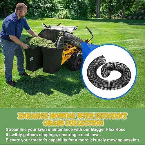Miniatura 6 de 764-05082 Bagger Flex Hose para MTD CUB CADET cortacésped de montar 36" 42" 46" 50" 54" Kit de ensacadora doble rápida trasera 76405082