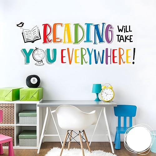 Miniatura 5 de Calcomanía de pared con frase motivacional de 18 x 55 pulgadas, frase motivacional, decoración de guardería, aula, dormitorio, sala de juegos, sala