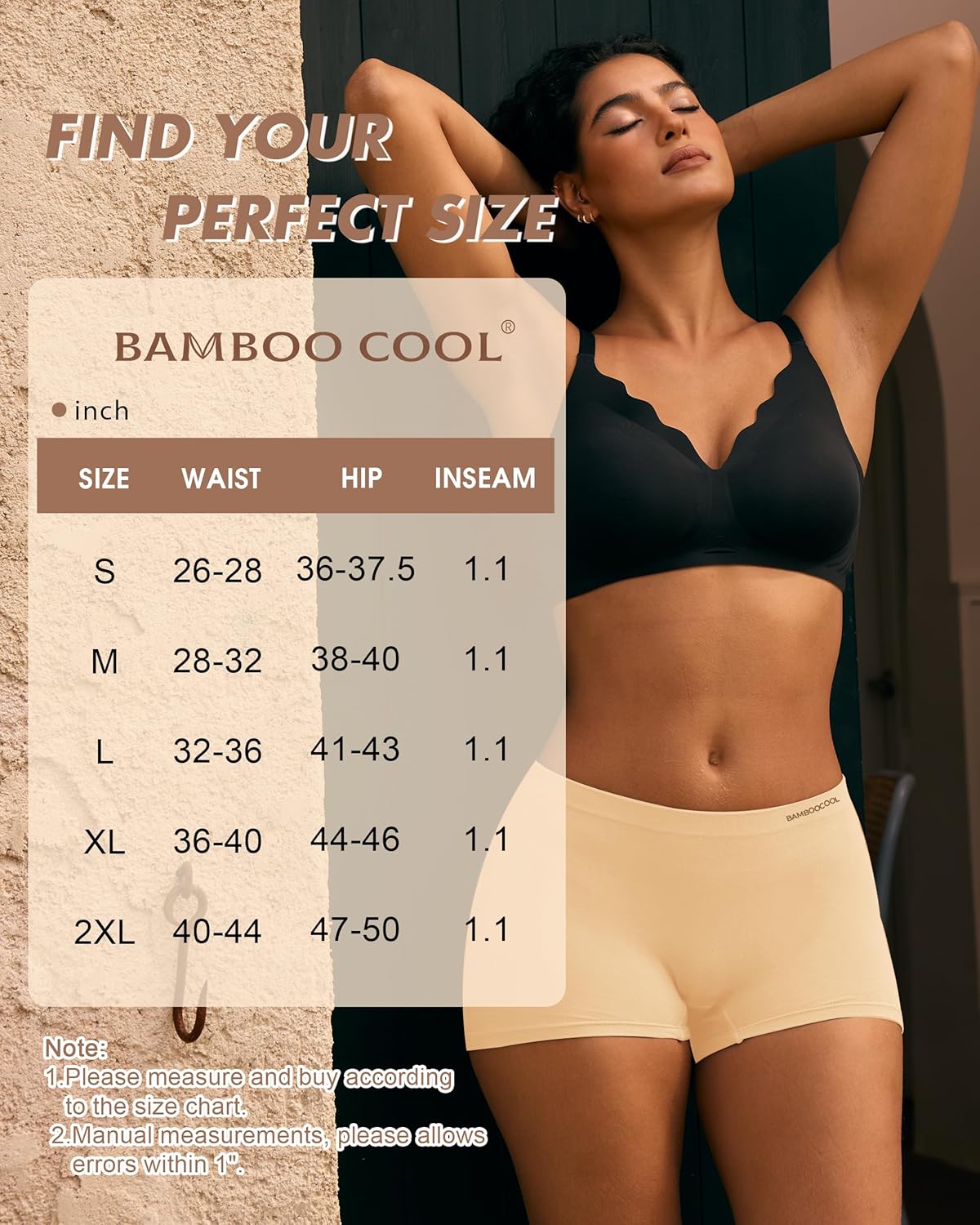 BAMBOO COOL Seamless Boyshort Underwear for Women Mid Waist Stretchy Panties Moisture Wicking Boxer Briefs 5 Pack - Image 7