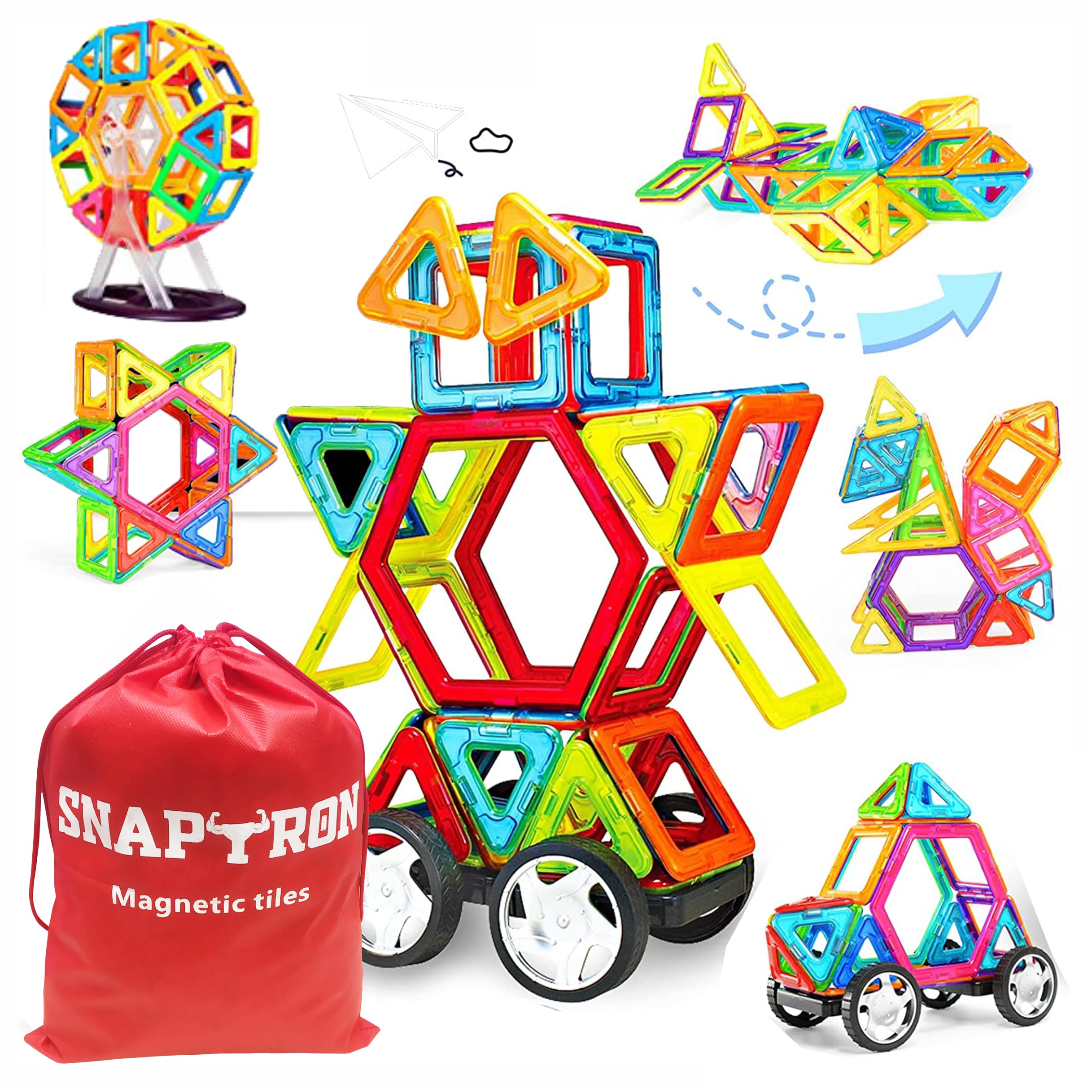 SNAPTRON Magnetic Blocks for Kids Tiles -84 Pieces Set Gifts for Girls, Boys, Magnetic Blocks for Kids 3+ Years, 4 5 6 7 8 9 10/ Constructing & Learning Builder Educational Kids Magnetic Blocks Game (B0BQW94Q1Q) Amazon Price History, Amazon Price Tracker