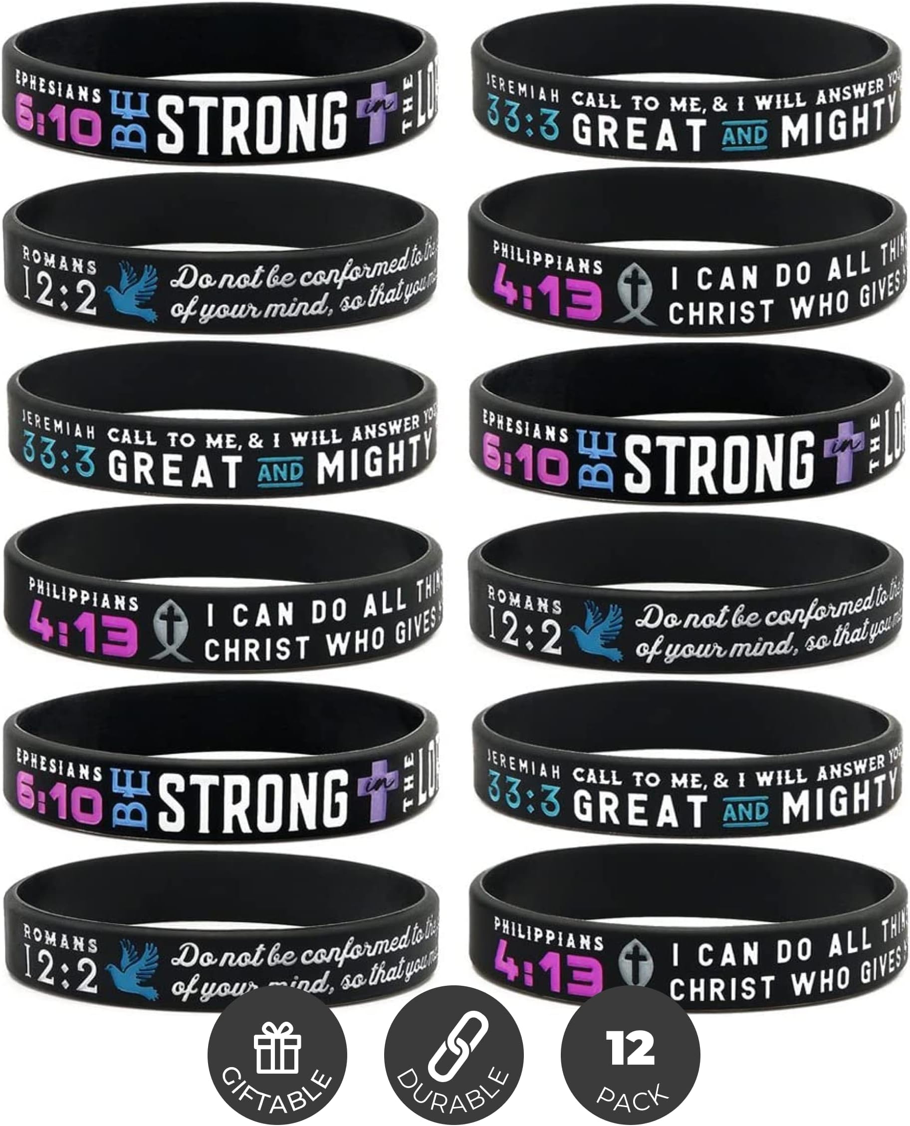 Amazon.com : Ezekiel Gift Co. New Testament Bible Bracelets with ...