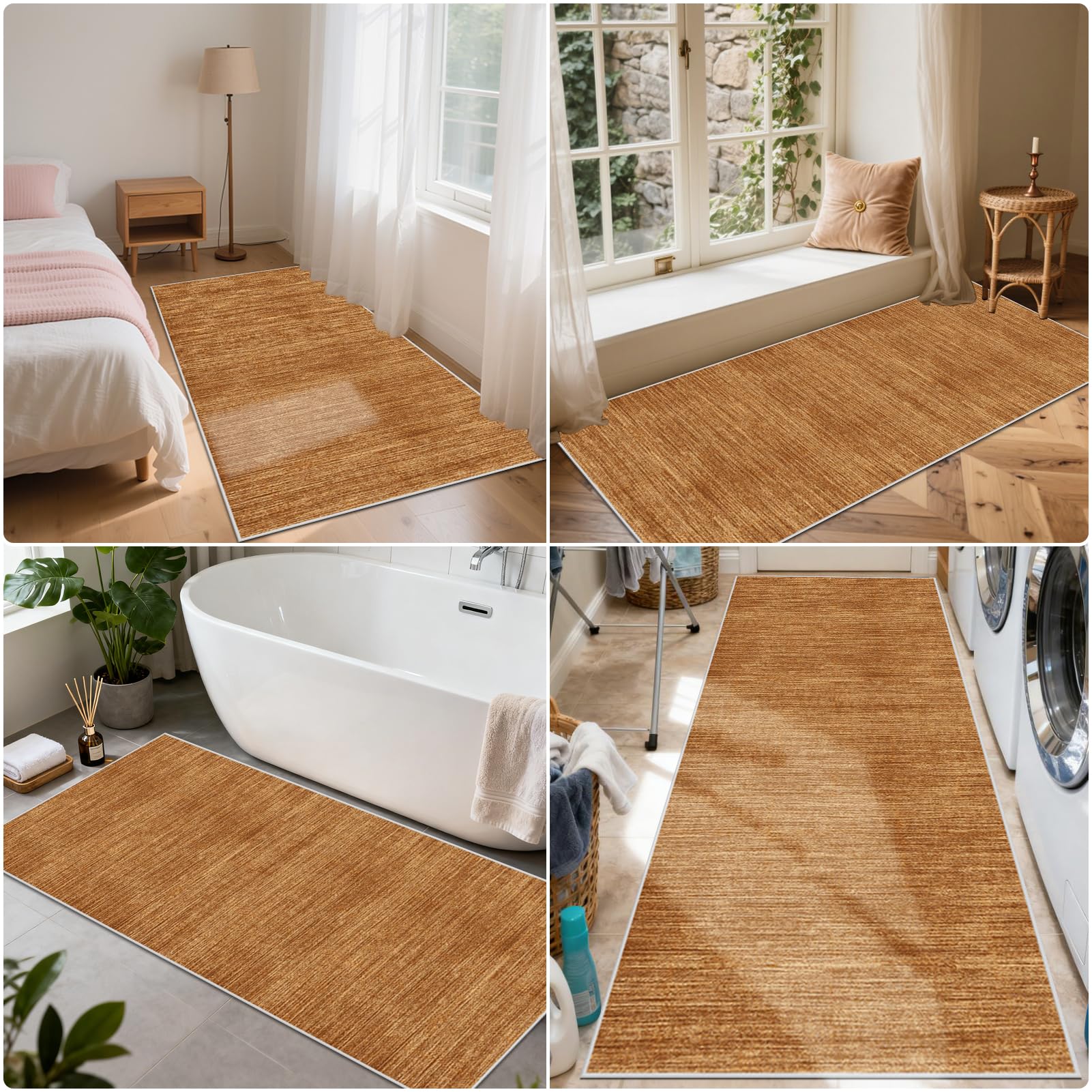 Teppich Läufer Flur Lang 50 x 300 cm Waschbar Teppichläufer Flur Läufer Teppich rutschfest Küchenteppich Flurläufer Teppich Läufer für Küche Eingang Korridor Wohnzimmer Schlafzimmer