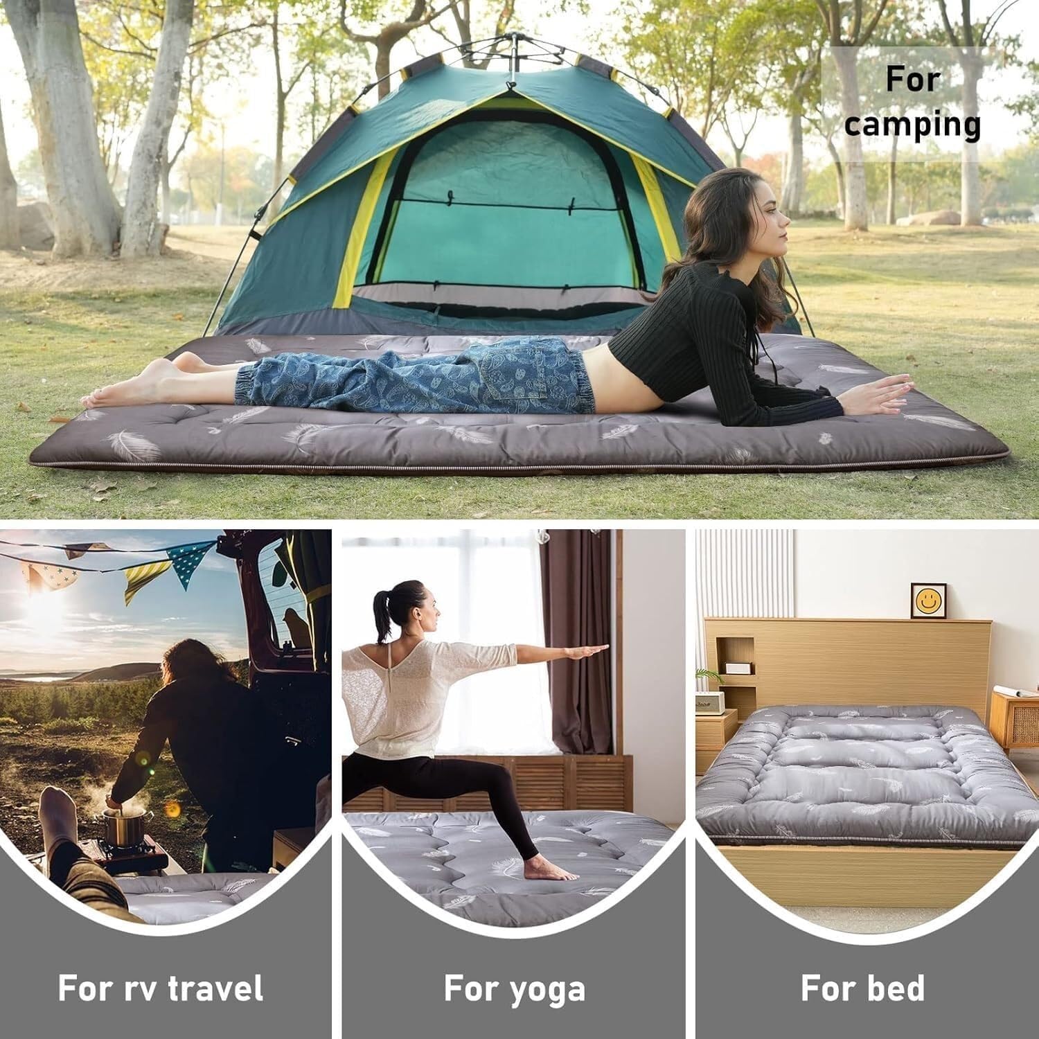 Materasso pieghevole arrotolabile thailandese massaggi materassi tatami tappetino materasso per pavimento,Antiscivolo E Traspirante(01,150x200cm)