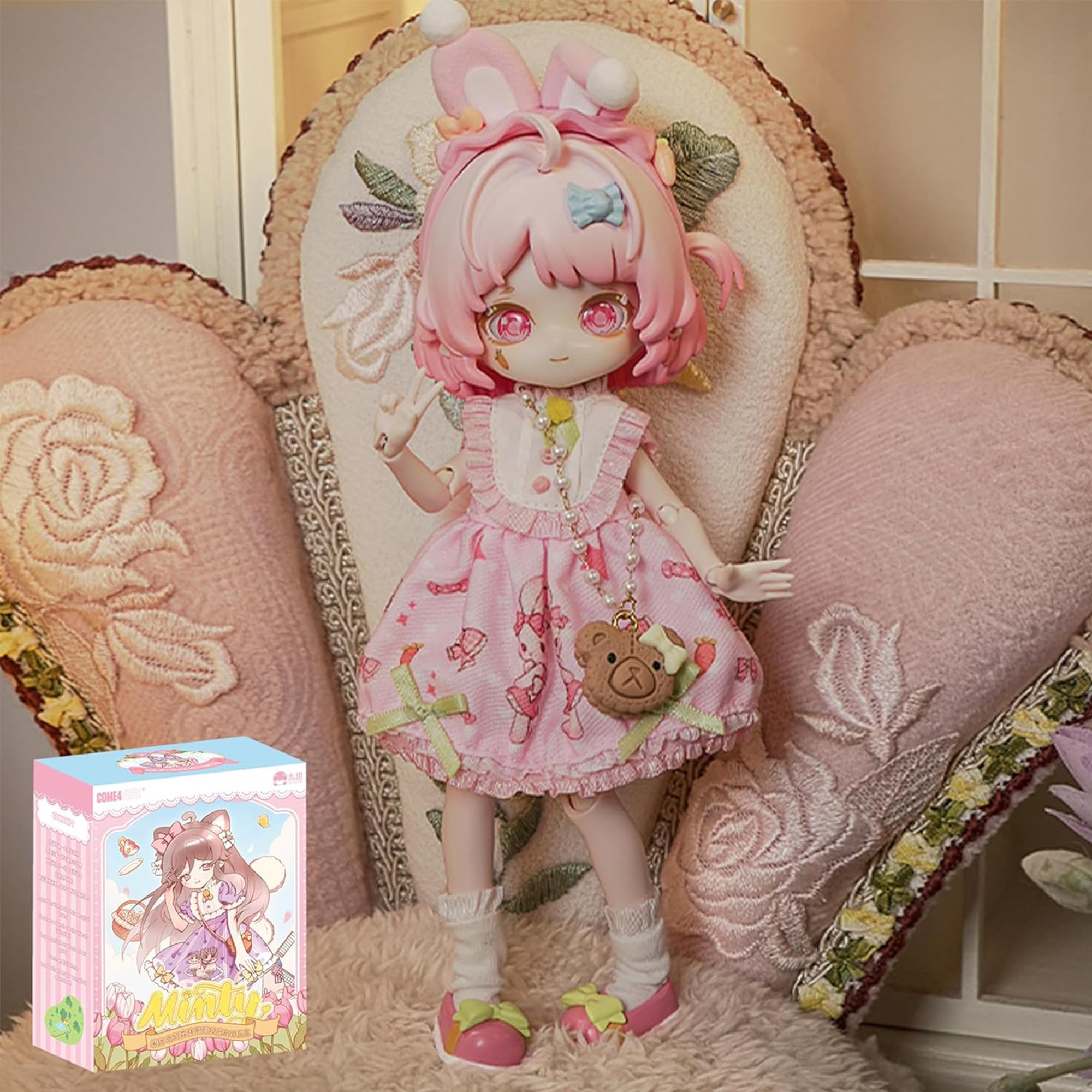 TOYVERSE COME4FREE BJD Minty The Enchanted Forest Series, TaoWan The Bunny, Standard Edition, 1 piece/19 cm, BJD doll, movable dolls with doll clothes, birthday gift, ages 15 and up — image 1
