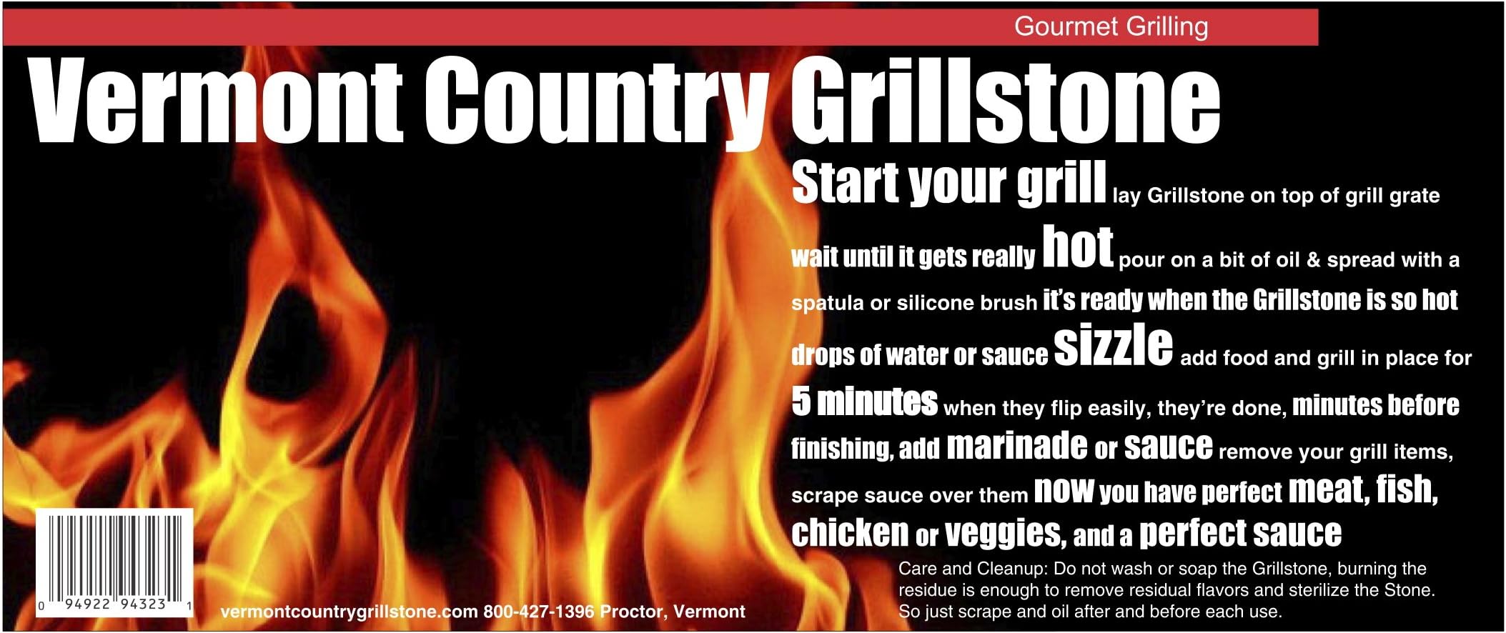 AUTHENTIC FOOD ARTISAN 6.4 Lb Grillstone, 1 EA