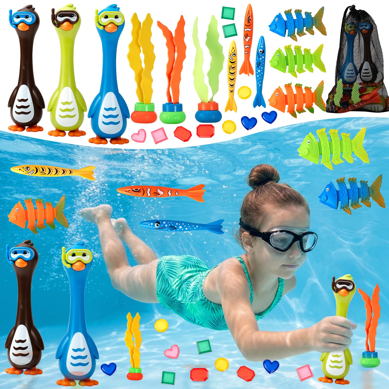 Penguin Diving Toys Set
