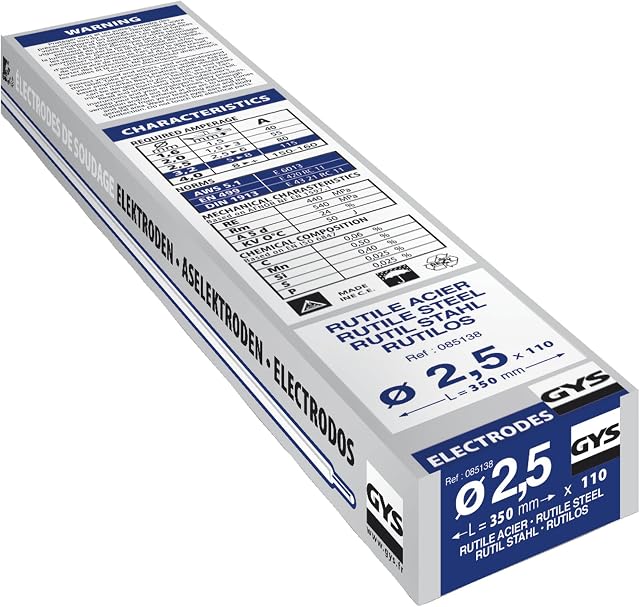 Welding Electrodes 085138 2.5mm 2.11Kg Steel