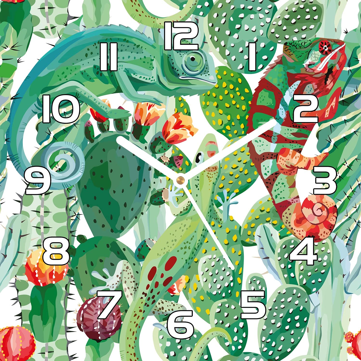 Horloge en verre Coloray aiguilles blanches lisibles pour mur sombre ou coloré