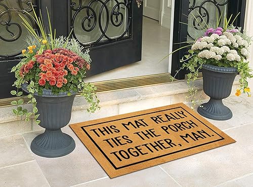 Miniatura 4 de Divertido felpudo para interiores y exteriores, este tapete realmente ata el porche junto, divertido tapete de bienvenida para puerta delantera,