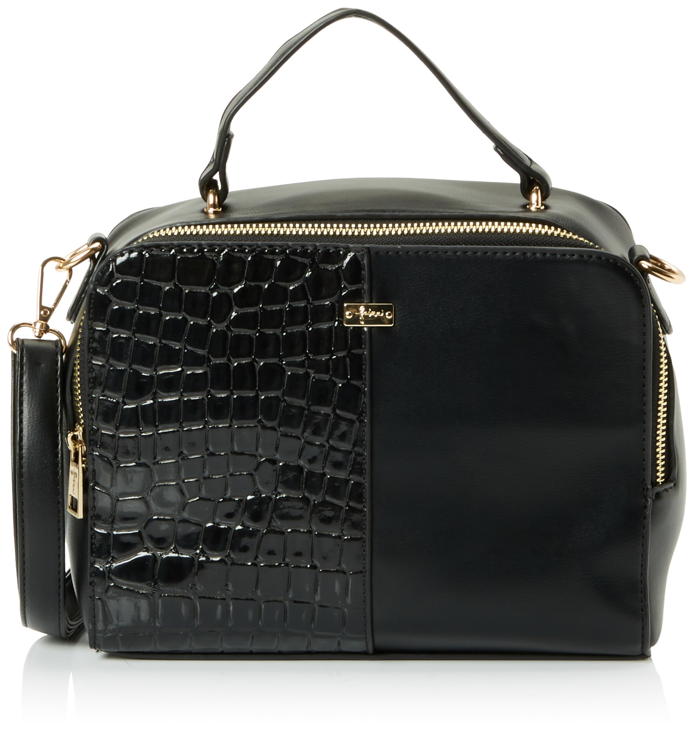 NALLY Women's Handbag Shopper, Black, One Size