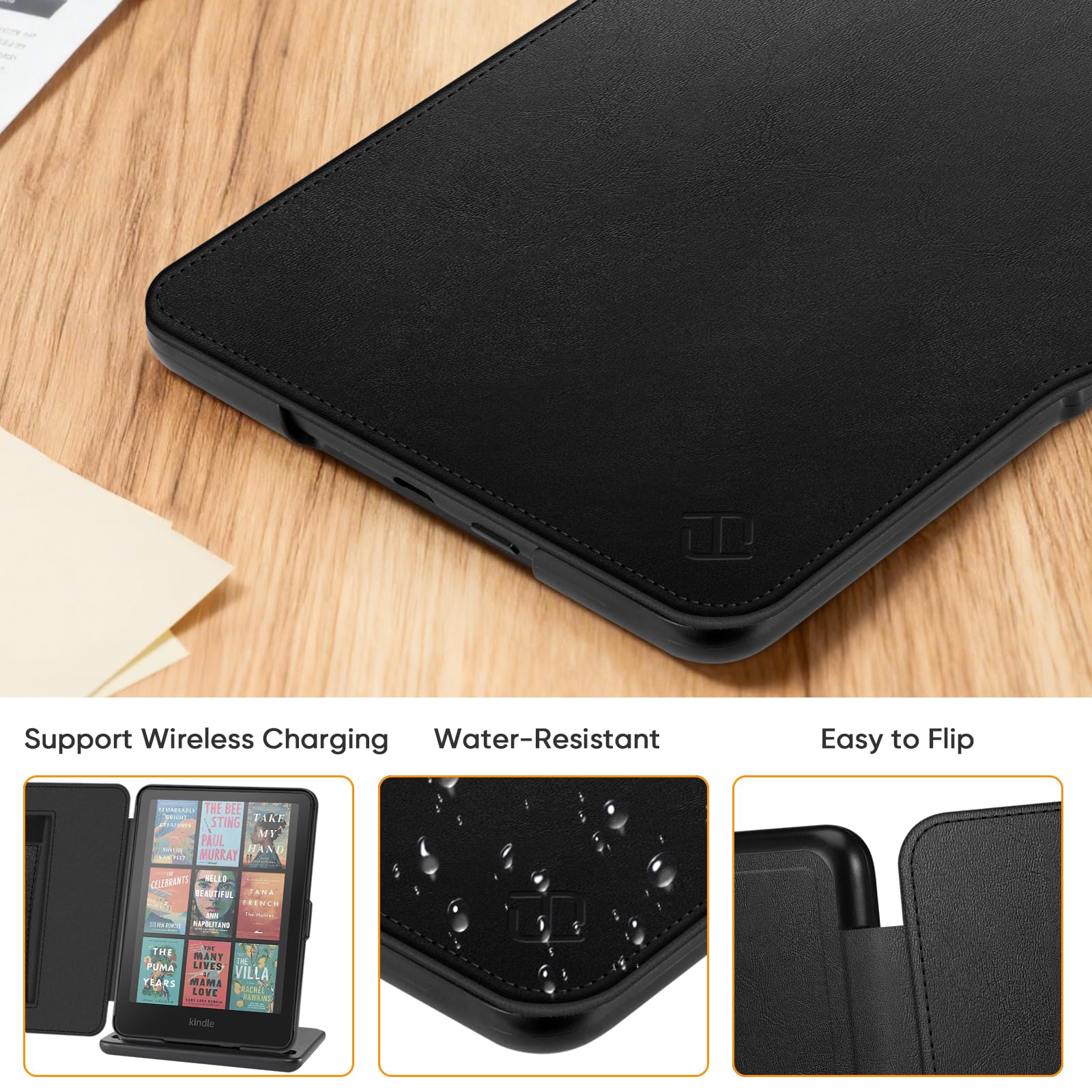 Fintie Etui z paskiem na rękę do Kindle Paperwhite (12. generacji) i Kindle Colorsoft/Paperwhite Signature Edition 2025/2024, lekkie etui z funkcją Auto Sleep/Wake, czarne