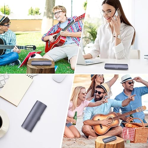 Miniatura 5 de Hifot Caso de aluminio para gafas, estuche delgado para gafas de lectura, estuche de carcasa rígida de protección para gafas de metal portátil