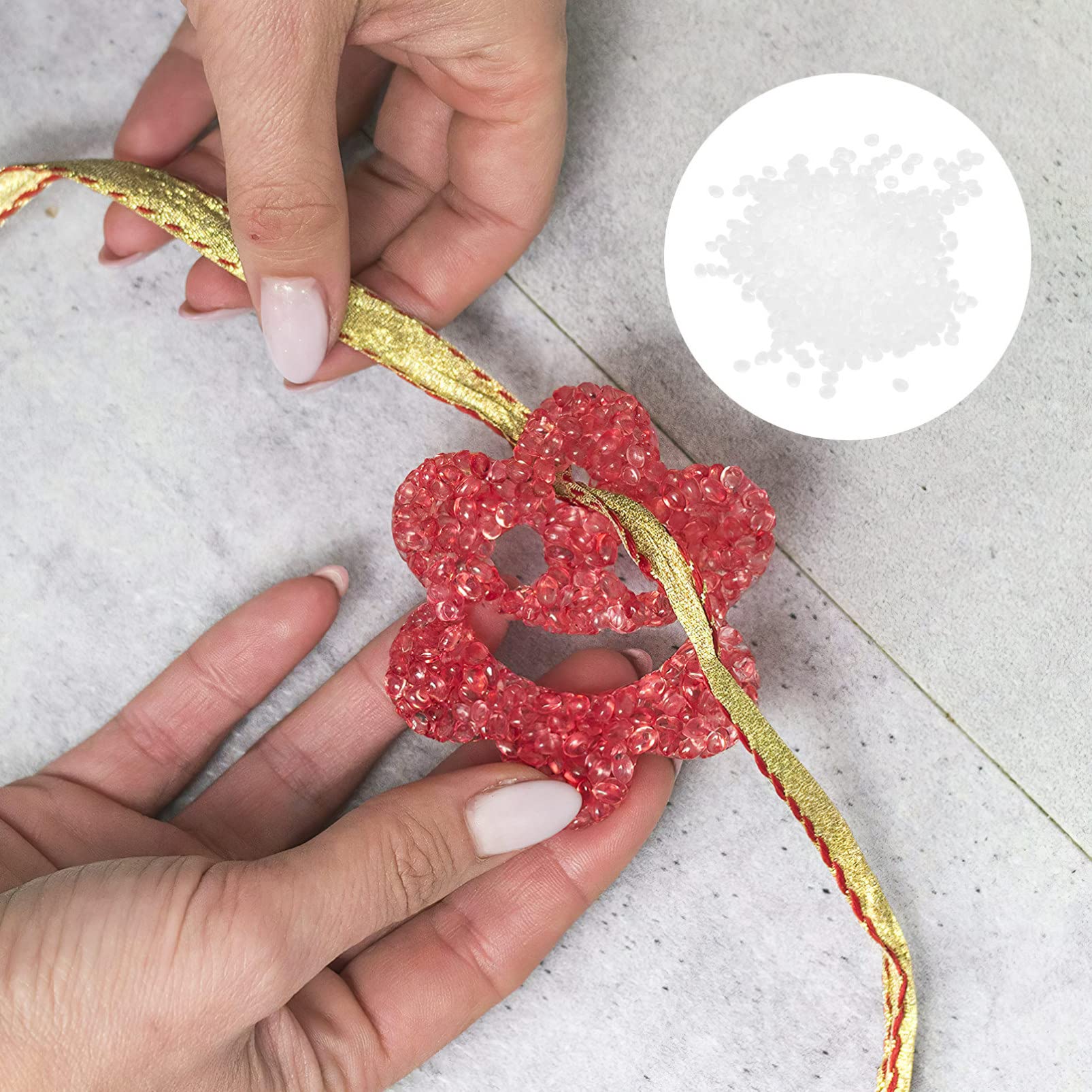 Mikikit 1sacchetto Perline Non Profumate in Eva Perline Decorative Sfuse per Fai da Te Natale Matrimoni Compleanni e Decorazioni da Giardino