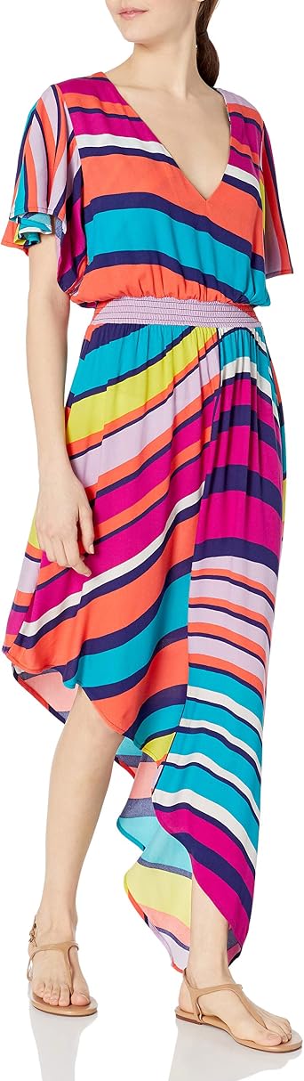 Trina Turk Womens Maxi Dress Swim Cover-up