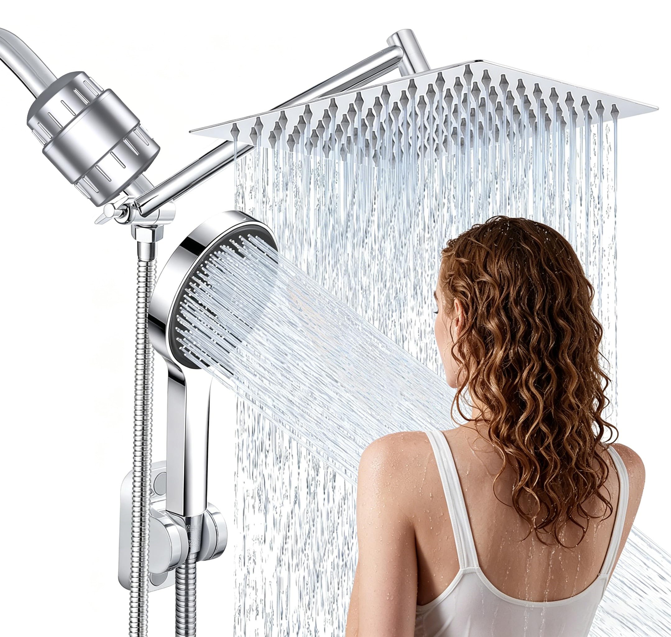 Pommeau de douche amovible avec tuyau pour un rituel spa relaxant à la maison