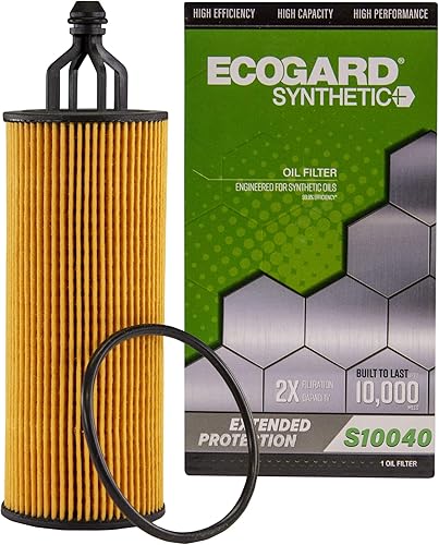ECOGARD S10040 Fits Chrysler Town & Country 3.6L 2014-2016, Pacifica 3.6L 2017-2020, 300 3.6L 2014-2019, 200 3.6L 2014-2017 Filter for Synthetic Oil