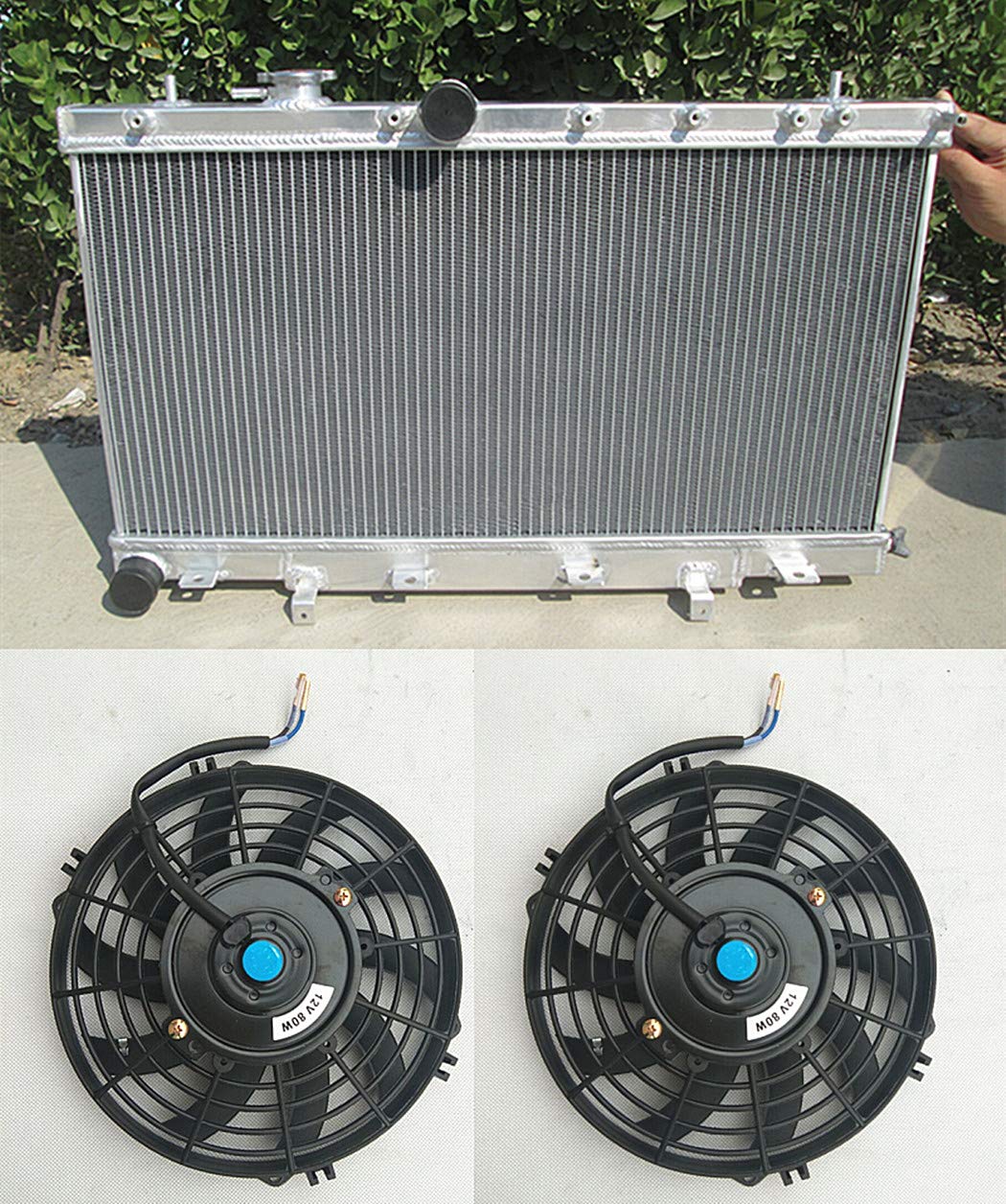 DNA Motoring 2-Row Full Aluminum Radiator For 2002-2007 Subaru Impreza