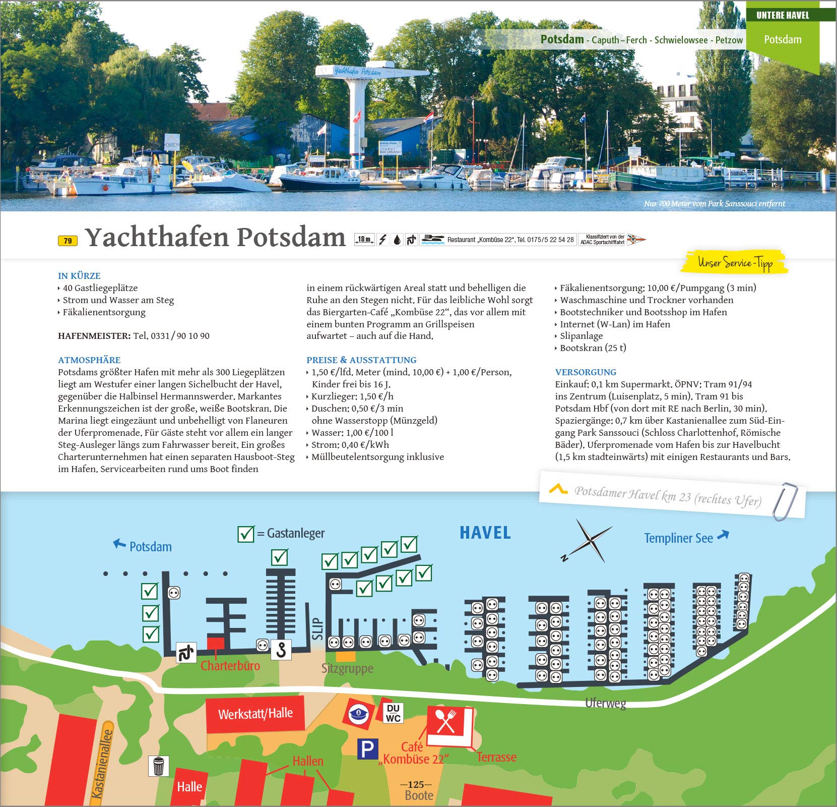 Hafenführer für Hausboote Berlin & Brandenburg: Spree, Dahme, Untere Havel mit Potsdam - Die schönsten Häfen und Liegeplätze für Hausboot, Motoryacht und Segler