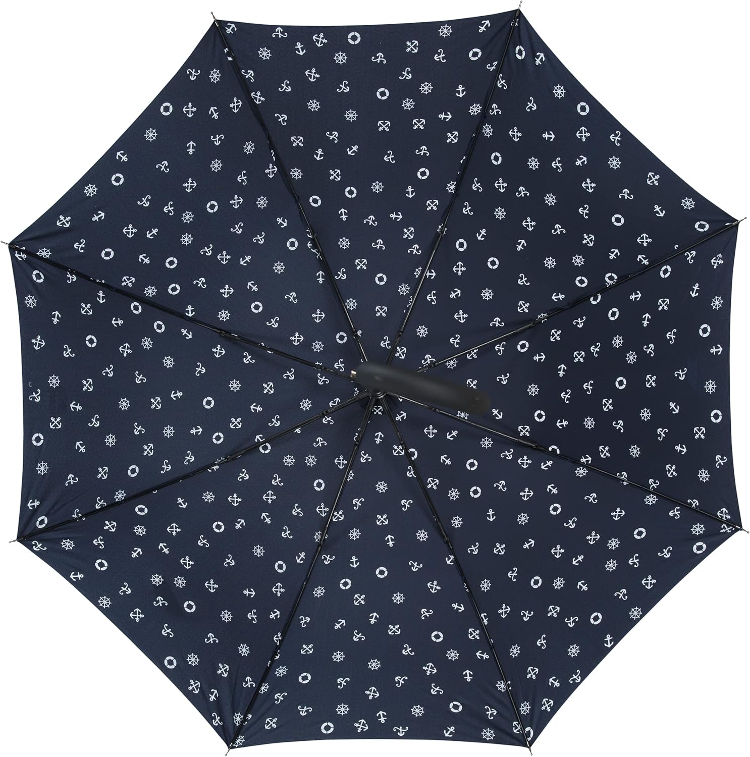 Trespass Umbrella Button Release to Open Inner Print Fibreglass Ribs Rainstorm