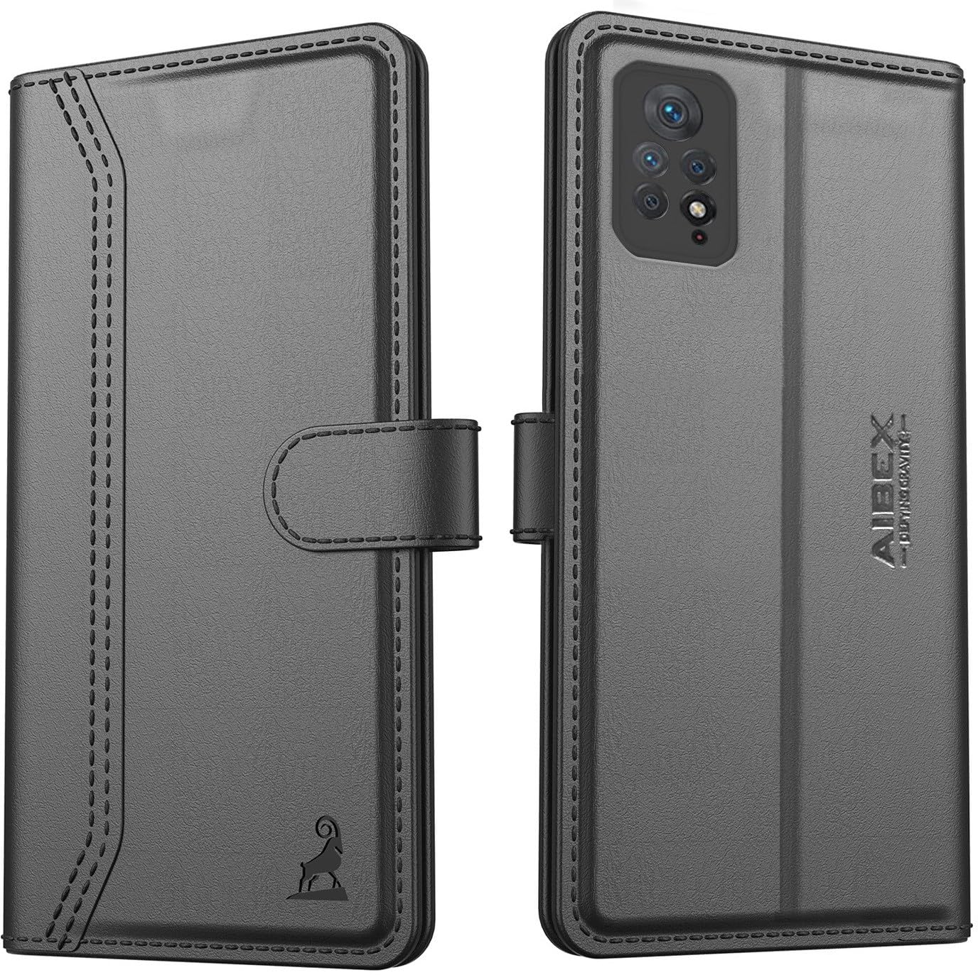 AIBEX ® Xiaomi Redmi Note 11 Pro/Xiaomi Redmi Note 11 Pro Plus 5G Flip Cover Leather Finish | Inside TPU with Card Pockets | Wallet Stand | Complete Protection Flip Case Black (B09X5SB58X) Amazon Price History, Amazon Price Tracker