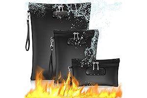 Secure and Versatile Document Protection: 3-Pack Fireproof Document Bag with Lock