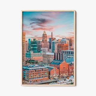 Baltimore Colorful Poster Print No 1, Baltimore Photo Art, Baltimore Decor, Baltimore Travel Print, Baltimore Street Poster, City